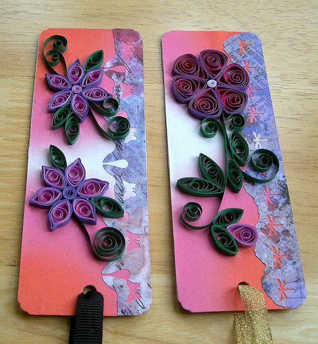 quilled paper bookmarks Quilled Bookmarks, Quilling Bookmarks, Quilling Instructions, Quilling Projects, Quilling Animals, Bookmark Ideas, 8 Martie, Art Assignments, Paper Quilling Patterns