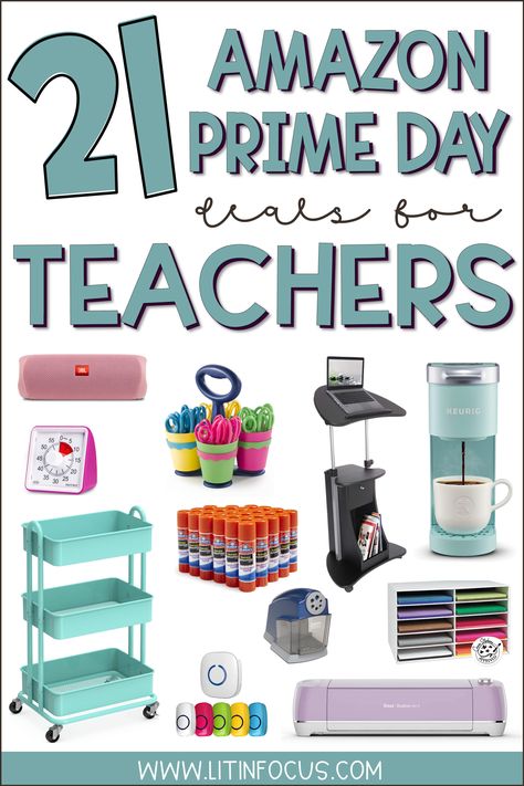 Check out this list of 21 amazing Amazon Prime Day deals for teachers! In this post, I share my favorite Amazon Prime deals for the classroom including art and craft supplies, storage and organizations items, classroom management tools, and more! These low prices won't last, so act fast and grab what you need before the prices go up! #amazon #schoolsupplies #classroomsupplies #teacherdeals #primeday via @literacyinfocus Must Have Teacher Items, Classroom Needs List Teachers, Teacher Classroom Must Haves, Classroom Wishlist Ideas, Amazon Classroom Must Haves Elementary, Classroom Amazon Wishlist, Amazon Wishlist For Teachers, Teacher Amazon Wish List, Teacher Must Haves Elementary