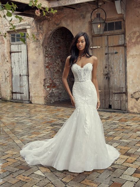 Rebecca Ingram Wedding Dresses, Anna Campbell Wedding Dress, Wedding Dreses, Rebecca Ingram, Lace Motifs, Sheath Wedding Gown, Fit And Flare Wedding Dress, Wedding Gowns Mermaid, Top Wedding Dresses