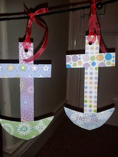 Flame: Creative Children's Ministry: God as our anchor craft and prayer activity Creative Ministry, Anchor Crafts, Trusting In God, Kindergarten Activity, Activity Preschool, Bible Object Lessons, Vbs Themes, Sunday School Crafts For Kids, Bible School Crafts