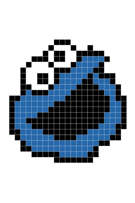 Pixel Art Ideas Perler Bead Stencils, Cookie Monster Pixel Art, Pixel Paper Art, 8 Bit Pixel Art Pattern, Pixel Art Ideas Creative, Tiny Pixel Art, Pixel Drawing Ideas, Pixel Art Designs, Pixel Monster