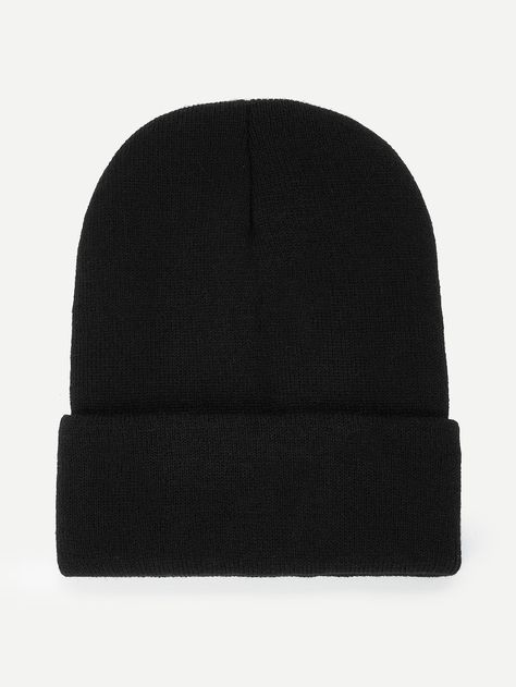 Plain Beanie Hat -SheIn(Sheinside) Beanie Mockup Free, Beanie Mockup, Cute Black Beanie One Size, Cheap Black Beanie Hat, Cheap Black Winter Beanie, Basic Black Beanie (one Size), Winter Hats Beanie, Winter Beanie, Black Acrylics