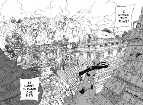 Best drawn manga panels of 'Naruto' - Imgur Konoha Naruto, Konoha Village, Shikamaru Nara, Naruto Vs Sasuke, Kushina Uzumaki, Naruto Manga, Manga Sites, Bleach Manga, Manga Panels