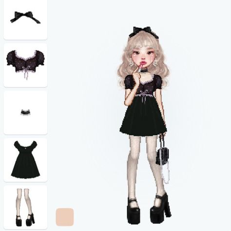 Dark Dollette Outfits, Brown Skirt Outfit Aesthetic, Black Coquette Outfit, Gloomy Coquette Outfit, Dark Coquette Outfits, Skirt Outfit Aesthetic, Coquette Fits, Brown Skirt Outfit, Outfits Gothic