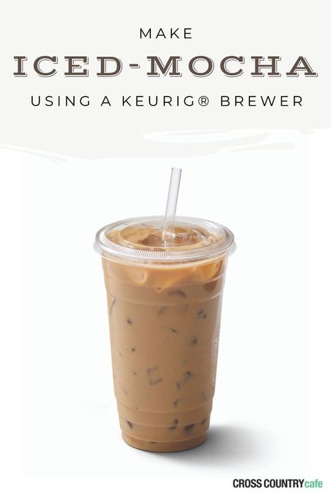 How To Make Good Coffee With Keurig, Healthy Iced Mocha Recipe, K Cup Iced Coffee Recipe, Amazing Coffee Recipes, Healthy Mocha Coffee, Ice Coffee Mocha, K Cup Coffee Recipes, Keurig Iced Coffee Recipes K Cups, Keurig Coffee Recipes K Cups