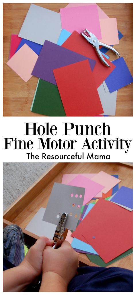 Hole Punch Fine Motor Activity - The Resourceful Mama Montessori Activities Preschool, Preschool Fine Motor Skills, Letter Learning, Preschool Fine Motor Activities, Fine Motor Activity, Fine Motor Activities For Kids, Preschool Fine Motor, Gross Motor Activities, Fine Motor Skills Activities