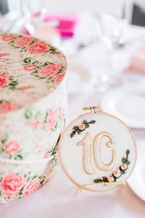 Vintage inspired embroidered wedding table number Unique Table Numbers, Vintage Wedding Table, Wedding Embroidery, Fibre And Fabric, Vintage Lovers, Creative Embroidery, Etsy Wedding, Embroidered Wedding, Wedding Mood Board