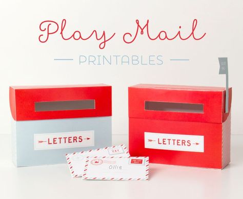 Snail mail has never looked so sweet with these gorgeous Mail Box Printables! ~ Tinyme Blog Pretend Play Printables, Dramatic Play Printables, Free Mail, Diy Mail, Diy Mailbox, Santa Mail, Gratis Printables, Mail Boxes, Activity Director