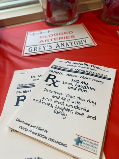 Greys Anatomy Birthday Party Ideas, Greys Anatomy Party, Nurse Party, Dinner Themes, Med School, Grad Party, Human Anatomy, Grad Parties, Grey's Anatomy