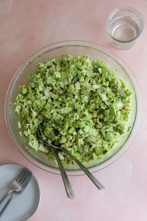 Baked By Melissa Recipes, Goddess Salad Recipe, Salad With Cabbage, Green Goddess Salad Recipe, Green Dressing, Feel Good Foodie, Green Goddess Salad, Fresh Lunch, Goddess Salad