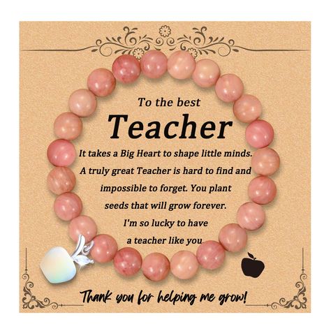 PRICES MAY VARY. Teacher Appreciation Gift: The card with the message will be all you want to say: ""It takes a big heart to shape a young mind. A truly great teacher is hard to find and impossible to forget. The seeds you planted will grow forever. I am lucky to have a teacher like you. Thank you for helping me grow! Teacher gifts for women: Valentines day gift for teacher to thank teachers for their hard work and dedication to their students, it would be an appropriate gift to make a teacher b Thank You For Motivating Me, Teachers Thank You Gifts, Teachers Day Message From Student, Best Teacher Quotes From Students, Valentines Message For Teacher, Thank You Teacher, Gift For Teacher From Students, Birthday Gifts For Teachers, Gift For Teacher Birthday