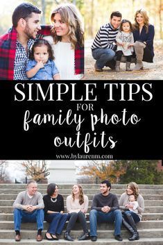 Are you struggling with what to wear for family photos? These simple tips for family photo outfits will have you ready and prepped in no time! Tips For Family Photos, Casual Family Photos, Outdoor Family Pictures, Family Photo Outfits Winter, Spring Family Pictures, Family Photos What To Wear, Christmas Pictures Outfits, Summer Family Pictures, Family Photo Colors