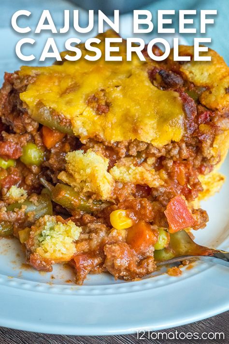 Cajun Hamburger Meat Recipes, Cajun Beef Casserole, Cajun Casserole Recipes, Cajun Casserole, Cajun Beef, Creole Dishes, Casserole Beef, Newest Recipes, Ragin Cajun