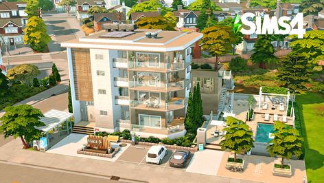 Modern Luxury Villa | The Sims 4 | No CC | Patreon Sims For Rent Build, Modern Apartment Sims 4, Sims 4 Modern Apartment Building, Sims 4 Modern Townhouse, For Rent Sims 4 Build, Sims 4 Del Sol Valley Apartments, Sims 4 Lot No Cc, The Sims 4 Apartment Building, Sims 4 Apartment Lot