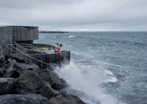 Hot Pools, Geothermal Energy, Curved Staircase, Design Competitions, Land Art, Architect Design, Public Space, Ocean View, Iceland