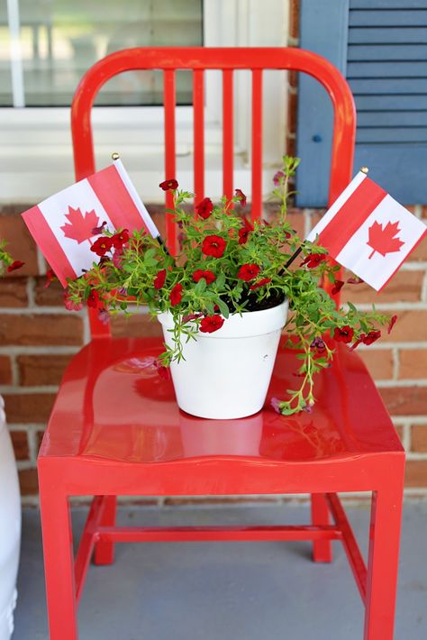 Canadian Decorations, Canada Day Decorations, Jennifer Flores, Mission Farewell, Canadian Decor, Canada Day Fireworks, Canada Party, Canada Day Crafts, Before And After Renovation