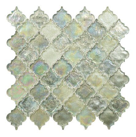 Andova Grandio 2" x 2" Beveled Glass Arabesque Tile | Wayfair Glass Arabesque Tile, Glass Kitchen Backsplash, Mosaic Tiles Crafts, Arabesque Tile, Tile Crafts, Mosaic Wall Tiles, Time Of Day, Glass Mosaic Tiles, Glass Kitchen