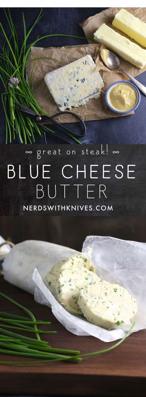 Blue Cheese Compound Butter Blue Cheese Butter Recipe, Blue Cheese Compound Butter For Steak, Blue Cheese Ribeye Steak, Blue Cheese Compound Butter, Blue Cheese Butter For Steak, Blue Cheese On Steak, Blue Cheese For Steak, Blue Cheese Butter, Steak With Blue Cheese