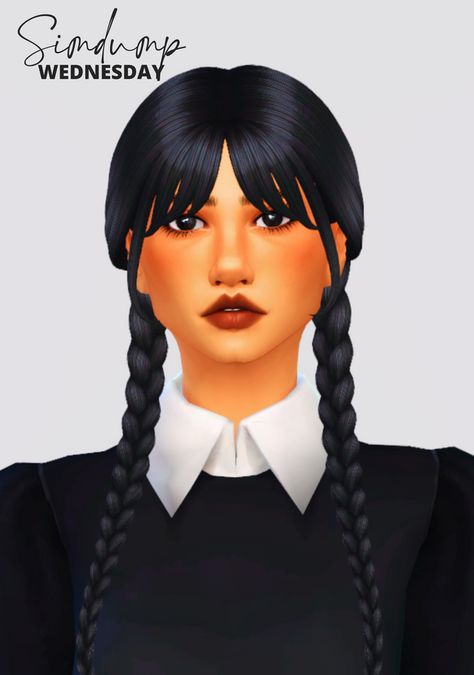 Cc Sims 4 Patreon, Sims 4 Patreon, Straight Hairstyles Medium, Pelo Sims, Pin Up Hair, Two Braids, Cc Sims, Sims 4 Cc, Maxis Match