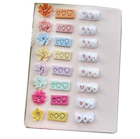 PRICES MAY VARY. Create stunning flower designs for your handmade DIY projects with our high-precision cross-border petal shape three-dimensional flower making polymer clay clay mold. Our clay cutter is perfect for creating accurate and precise flower shapes that will bring your crafts to life. Use our flower flower polymer clay mold to make gorgeous and intricate flower designs that will take your art to the next level. Made with top-quality materials, our mold precise design will allow you to Making Polymer Clay, Hair Clips Diy, Polymer Clay Mold, Jewelry Making Kits, Molding Clay, Clay Charms, Flower Charm, Flower Petals, Flower Making