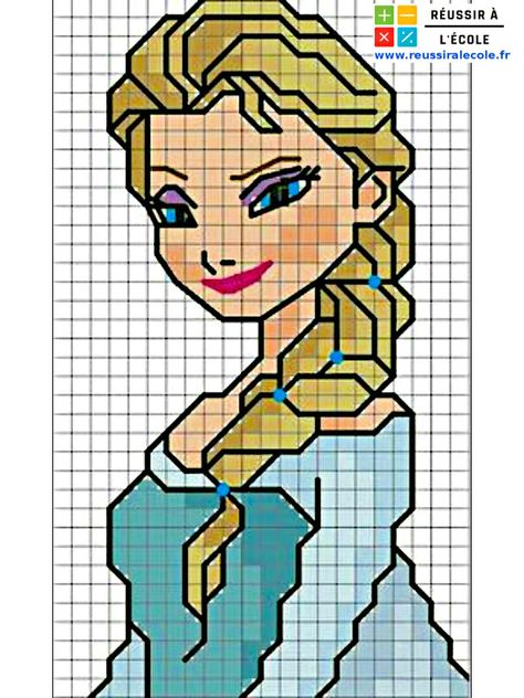 Pixel Art Disney : 50 images à imprimer gratuitement Frozen Blanket, Frozen Cross Stitch, Modele Pixel Art, Kraf Kertas, Graph Paper Designs, Disney Cross Stitch Patterns, Pixel Crochet, Disney Cross Stitch, Cross Stitch Baby