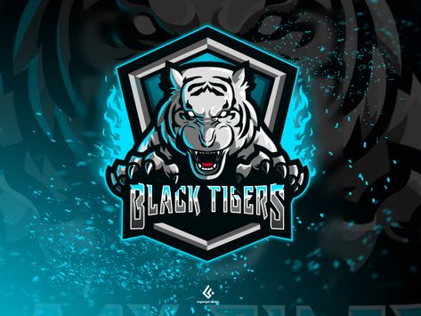 Black Tiger Logo, Logo Tiger, Tiger Mascot, Animal Logos, Sports Logo Inspiration, School Timetable, Sports Logo Design, Esports Logo, Hanuman Photos