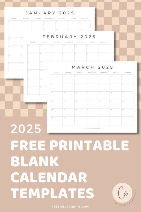 Free Printable 2025 Blank Calendar Templates (All 12 Months) #plannersforbusymoms. Calendar Layout Design, Iphone Calendar, Aesthetic Planners, Free Printable Monthly Planner, Printable Calendar Pages, Monthly Printable, Undated Monthly Planner, Free Calendar Template, Monthly Planner Template