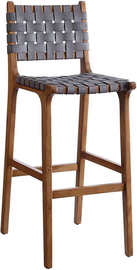 Modern Bar Stools Kitchen, Woven Bar Stools, Bar Stools Kitchen Island, Wooden Bar Stools, Leather Counter Stools, Designer Bar Stools, Bar Stools With Backs, Home Bar Furniture, Bar Height Stools