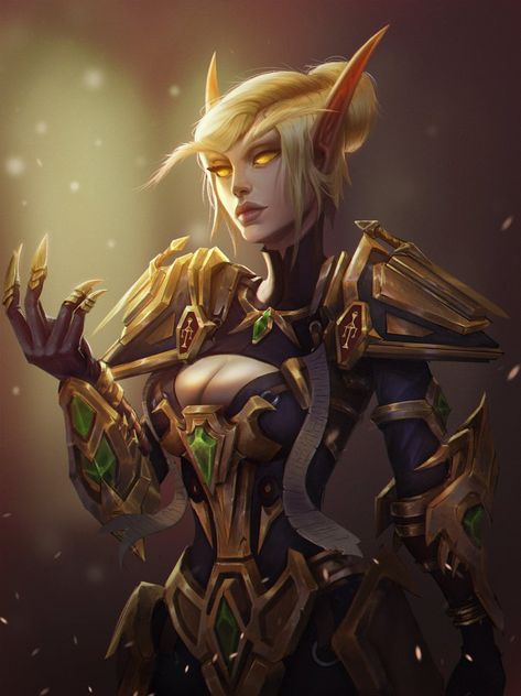 Blood Elf Female, Elf Female Art, Blood Elf Paladin, World Of Warcraft Paladin, Freya Art, Elf Paladin, Wow Elf, Elf Female, Warcraft Characters