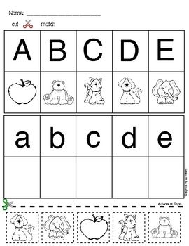 Here is a cute activity where the children will match the alphabet.  By Donna Glynn/Kinderglynn Letter Dabber Sheets Free, Bingo Dauber Worksheets Free Alphabet Letters, Abc Centers, Alphabet Pictures, Alphabet Matching, Abc Activities, Preschool Education, Preschool Literacy, Preschool Letters