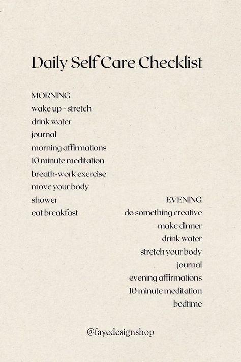 self care checklist, self care aesthetic, self care ideas, self love ideas, that girl aesthetic, that girl lifestyle, clean girl aesthetic, morning routine, evening routine, self care routine, morning aesthetic, morning self care, daily self care, daily affirmations, journaling aesthetic, journaling ideas Aesthetic Journaling Ideas, Morning Self Care, Daily Self Care Checklist, Self Love Ideas, Aesthetic Morning Routine, Checklist Self Care, Aesthetic Journaling, Daily Self Care, Journaling Aesthetic