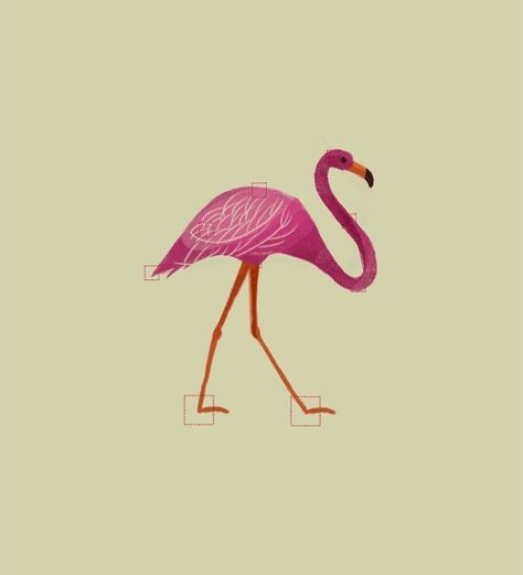 via GIFER Animation Cycle, Walking Animation, Walk Cycle, Interactive Walls, Animated Animals, Animation Reference, Character Design Animation, Pink Flamingo, Animated Characters