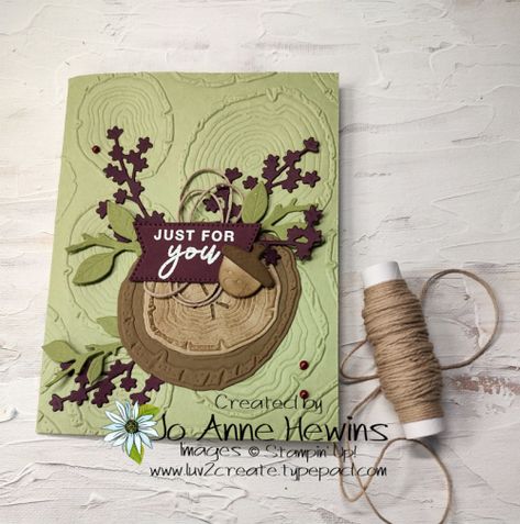 Tree Rings Stampin Up Cards, Stampin Up Tree Rings Hybrid Embossing Folder, Ringed With Nature Stampin Up Cards, Stampin Up Tree Rings, Stampin Up Ringed With Nature, Ringed With Nature, Gardening Cards, Stylish Shapes Dies, Rings Bundle