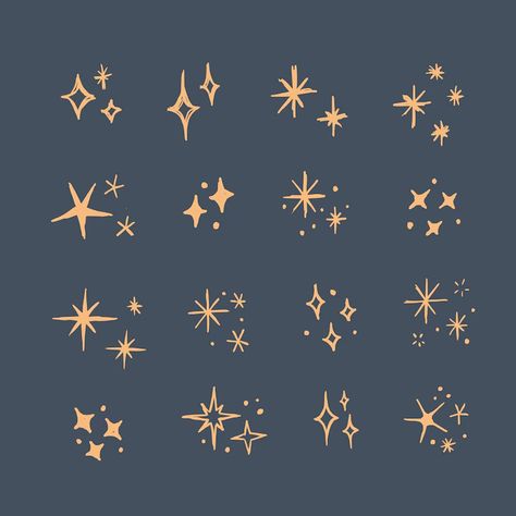 Free Vector | Hand drawn sparkling star collection Drawing On Hand Doodles, Drawing On Hand, Stars Illustration, Sparkle Paint, Stars Vector, Star Doodle, Drawing Stars, Hand Doodles, Star Illustration