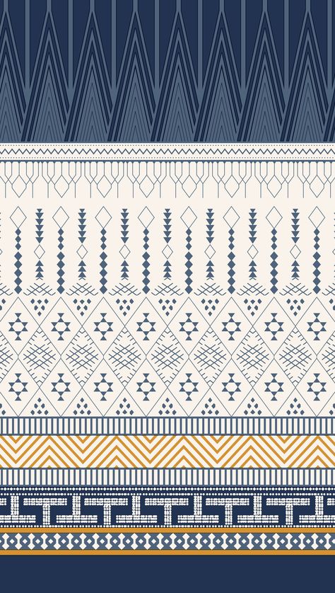 การออกแบบ Ui Ux, Shirts Illustration, Geometric Design Pattern, Ethnic Pattern Design, Print Design Art, Geometric Prints, Textile Prints Design, Border Embroidery Designs, Textile Pattern Design