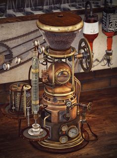 Steam Punk Aesthetic, Steampunk Machines, Steampunk Coffee, Steampunk Interior, Steampunk Gadgets, Steampunk Artwork, Steampunk Aesthetic, Mode Steampunk, Steampunk House