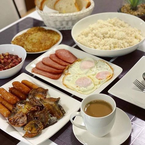 The F, Pinoy Breakfast, Taekook Au, Filipino Breakfast, Breakfast Platter, Food Box, Pinoy Food, Food O, Lunch Recipes Healthy