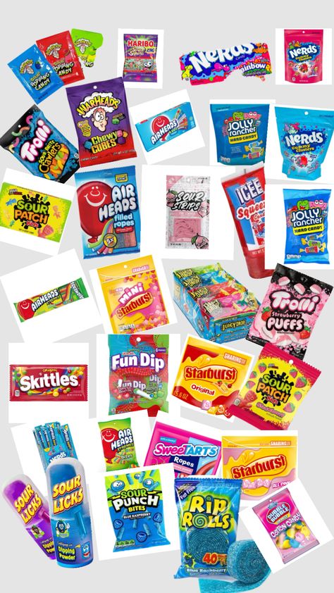 Pick you candy then comment it List Of Candy, Nerd Kid, Rare Candy, Weird Snacks, Jolly Rancher Hard Candy, Junk Food Snacks, Jolly Rancher, Food Snacks, Sour Patch