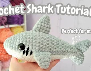 PATRONES AMIGURUMI GRATIS: PATRON GRATIS TIBURON AMIGURUMI 72435 Shark Tutorial, Crocheted Shark Pattern, Amigurumi Shark, Crochet Shark, Crochet Washcloth Pattern, Crochet Eyes, Shark Pattern, Crochet Afgans, Crochet Octopus