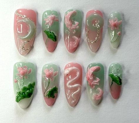 Trendy Summer Nails, Lily Nails, Hippie Nails, Really Cute Nails, Nail Swag, Kawaii Nails, Trendy Nail Design, Manicure Y Pedicure, Funky Nails