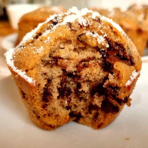 Rice Flour Muffins (Gluten Free) Rice Flour Muffins, Gluten Free Chocolate Chip Muffins, Rice Flour Recipes, Wheat Flour Recipes, Muffins With Chocolate, Desserts With Chocolate Chips, Muffins Gluten Free, Chocolate Muffin Recipe, Gluten Free Chocolate Chip