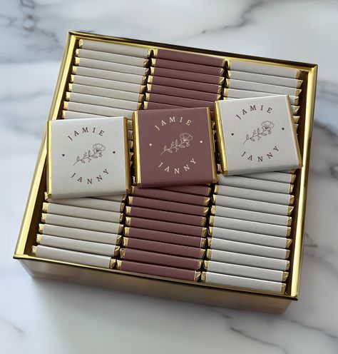 50 Wedding Chocolate Favors, Gold or Silver Foil Milk Chocolate, Wedding Favors, Party Favors, Wedding Gift, Luxury Chocolate ⓘ About the Item ▪ Chocolate Size : 4x4 cm (1.58" x 1.58"), Weight: 7 gram (0.21 oz) ▪ Fresh Milked Chocolate ▪ Gold, Silver Foil ▪ Chocolates can be consumed safely within 1 year. ▪ Once you receive your order, do not store it in the refrigerator. Store in a cool and dry environment between 16 - 20oC, away from sunlight. Indulge in the perfect blend of luxury and persona Wedding Chocolate Decoration, Wedding Chocolate Favors, Wedding Favours Luxury, Candle Wedding Gift, Party Favors Wedding, Chocolate Wedding, Chocolate Wedding Favors, Wedding Chocolate, Chocolate Gold