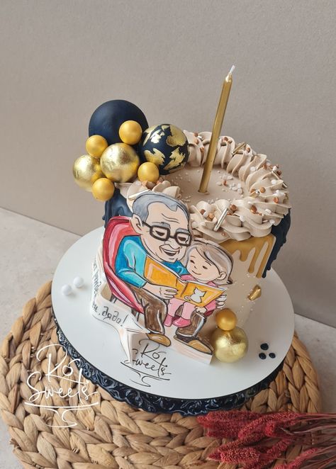 Grandfather Cake, 1st Year Cake, 1 Year, Collage, Cake, Pins