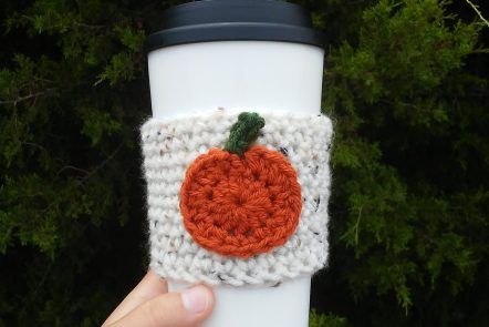 Pumpkin Cup Cozy, Cup Cozy Crochet, Cup Cozy Crochet Pattern, Cup Cozy Pattern, Crochet Mug Cozy, Crochet Coffee Cozy, Pumpkin Cups, Crochet Cup Cozy, Fall Crochet Patterns