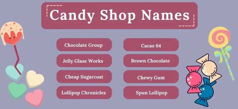 As a candy enthusiast, I’ve always dreamed of opening my own candy store. One of the most exciting parts of the planning process has been coming up with the perfect name. After countless brainstorming sessions, I’ve narrowed down my options to a few top contenders. Ultimately, I wanted my candy store name to reflect the ... Read more The post Candy Shop Names That Will Make Your Mouth Water appeared first on Good Name. Names Of Candy, Shop Name Ideas, Old Fashioned Candy, Name Generator, Cute Candy, Candy Table, Chocolate Shop, Shop Plans, Candy Store