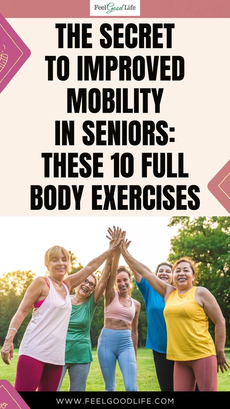 Enhance senior mobility with 10 exercises: chair yoga, water aerobics, resistance training, walking, and tai chi. Designed for safety and effectiveness, they improve strength, flexibility, and balance. Ideal for seniors seeking an active lifestyle. Begin these routines for better health. #SeniorMobility #ExerciseRoutine #ActiveSeniors #HealthWellness Resistance Training For Seniors, Chair Aerobics For Seniors, Exercises For Balance For Seniors, Seniors Workout, Kettlebell Strength Training, Chair Yoga Sequence, Full Body Mobility, Full Body Exercises, Mobility Workout