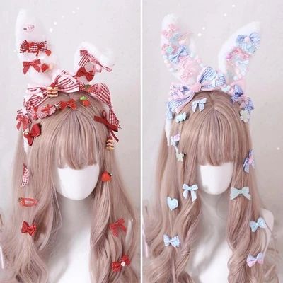 Harajuku Decora, Baby Buns, Kawaii Outfits, Headband Fits, Handmade Bunny, Bunny Ears Headband, Aesthetic Galaxy, Pastel Lavender, Kawaii Hairstyles