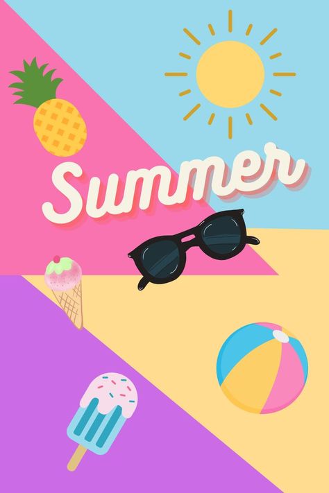 Summer is comming up, so I thought it'd be fun to make a poster! Summer Poster Ideas, Holiday Poster Ideas, Widgets Summer, Summer Poster Design, Summer Newsletter, Summer Xmas, Holiday Poster Design, Summer Posters, Summer Slogans