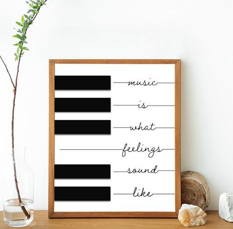 Music Inspiration Art, Music Office Decor, Music Inspired Decor, Music Is What Feelings Sound Like, Digital Piano Decor, Music Inspired Paintings, Diy Music Decor, Music Painting Ideas, Music Gallery Wall