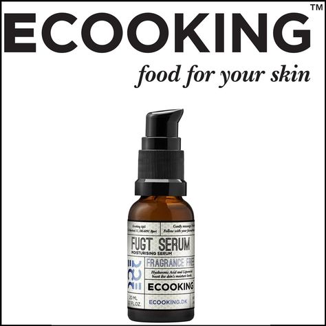 Enrich the skin with hydrating and moisturising ingredients when applying the  Ecooking moisturising serum  daily. The  Danish skincare br... Danish Skincare, Serum Bottle, Brown Bottles, Skincare Quotes, Moisturizing Serum, Smoother Skin, Xanthan Gum, The Skin, Alcohol Free